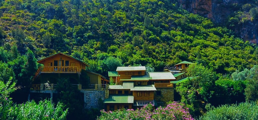 Brown and Green House in Mountain during Daytime